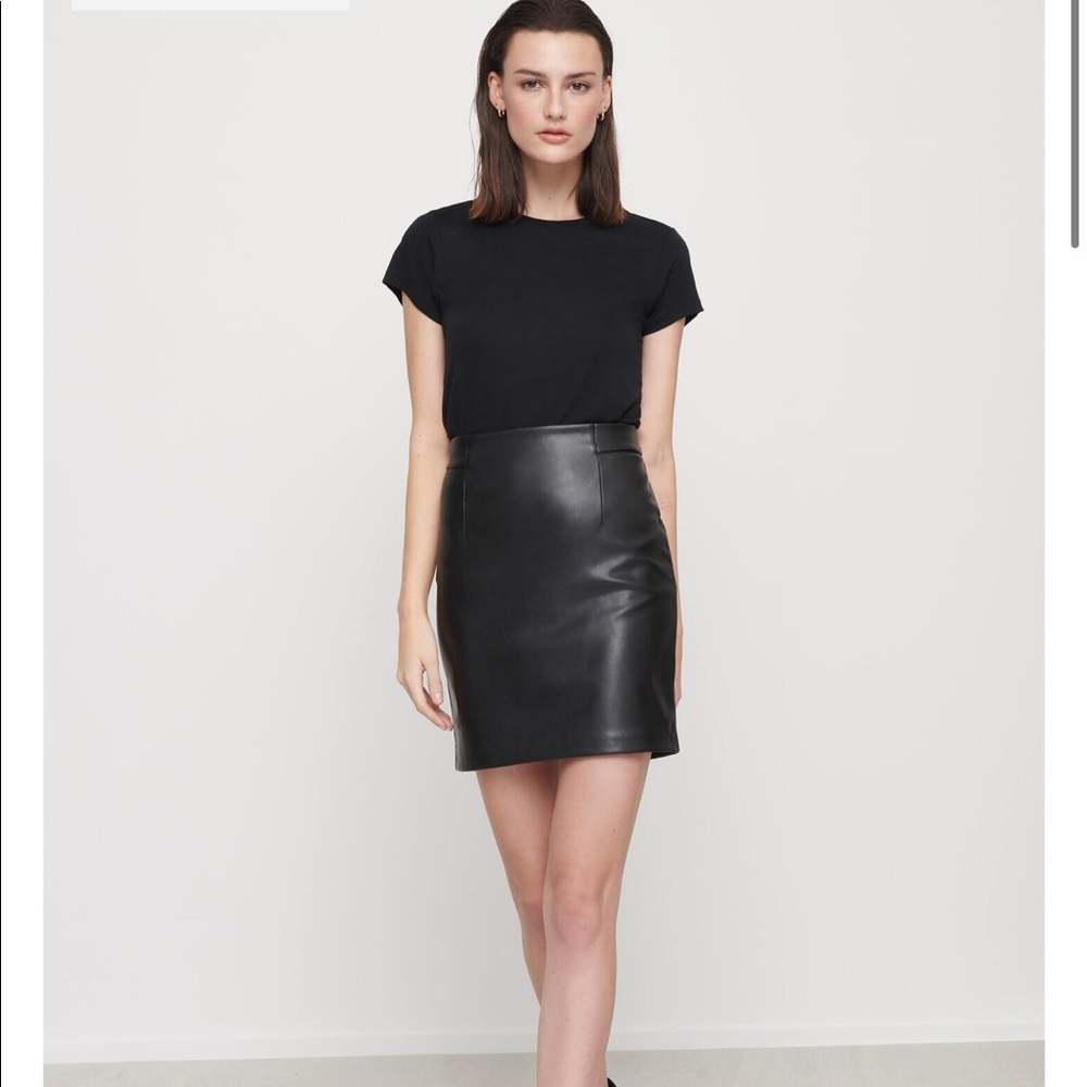 Dynamite Faux Leather Mini Skirt
